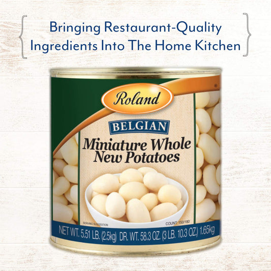 Roland Foods Miniature Whole New Belgian Potatoes, 5.51 Pound Can, Pack Of 2