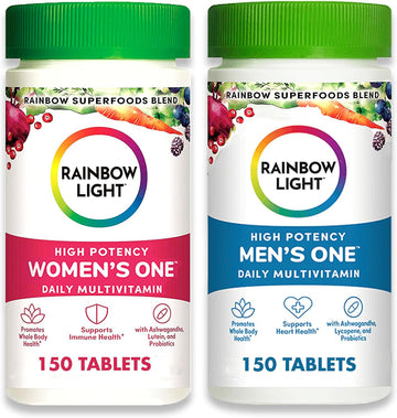 Rainbow Light Once Daily Multi-Vitamin Bundle Pack - Men'S One And Women'S One, 150 Count (Pack Of 2)