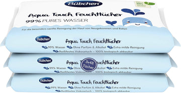Bübchen Aqua Touch Wet Wipes For Newborns And Babies With 99% Pure Water (Pack Of 3 X 48)