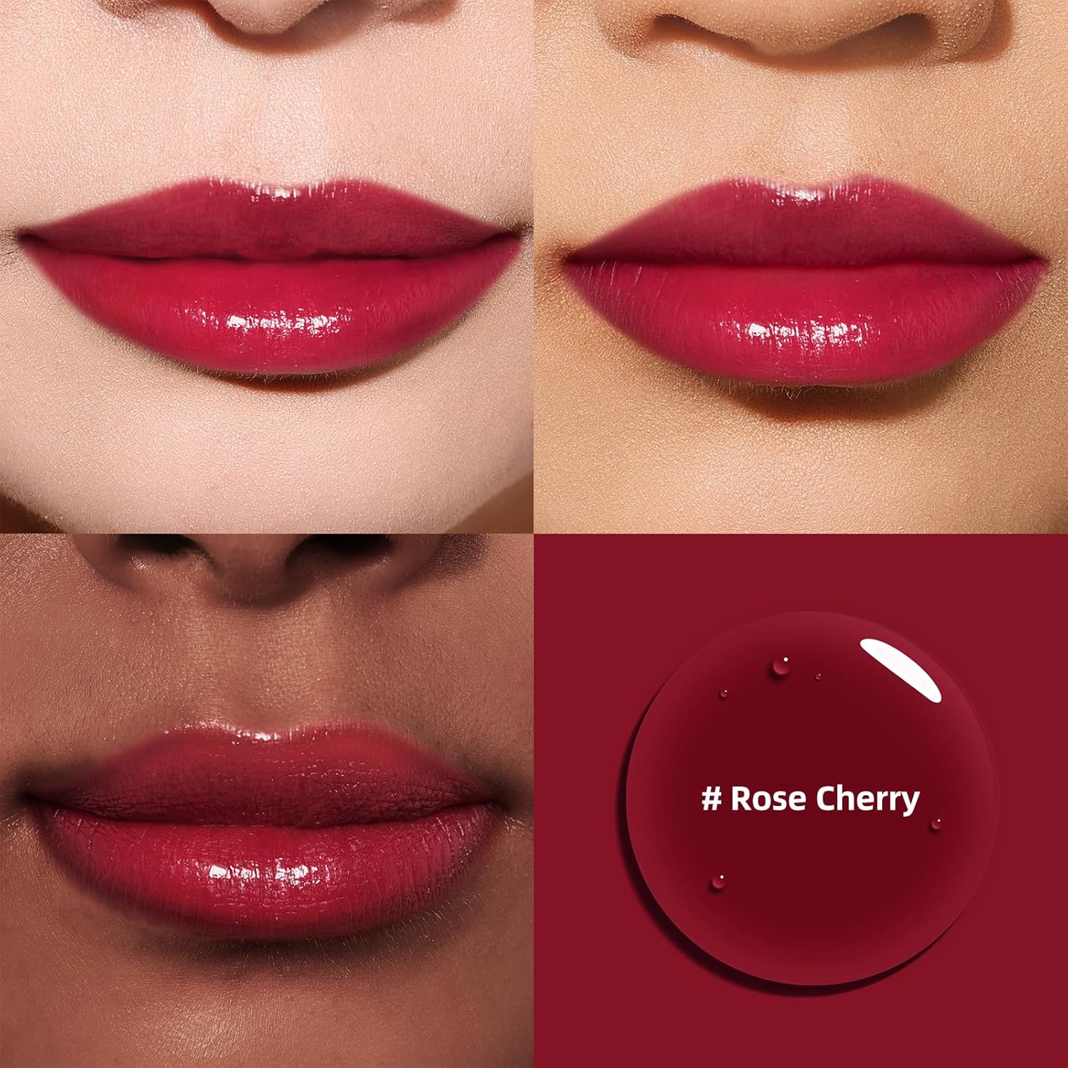 Bayfree Liquid Cheek & Lip Stain, Korean Lip Tint With Moisturizing & Weightless, Non-Sticky, Long-Lasting, Kiss-Proof, All Long-Wearing, Vegan Makeup (Rose Cherry) : Beauty & Personal Care