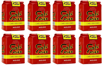Cafe Rico Ground Regular Puerto Rican Coffee, 14 Ounce Bag (8 Bags)