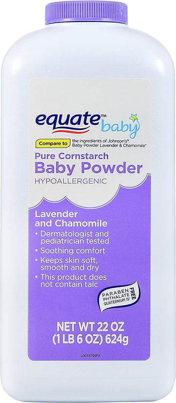 Equate Pure Cornstarch Baby Powder With Lavender and Chamomile, 22oz by Judastice