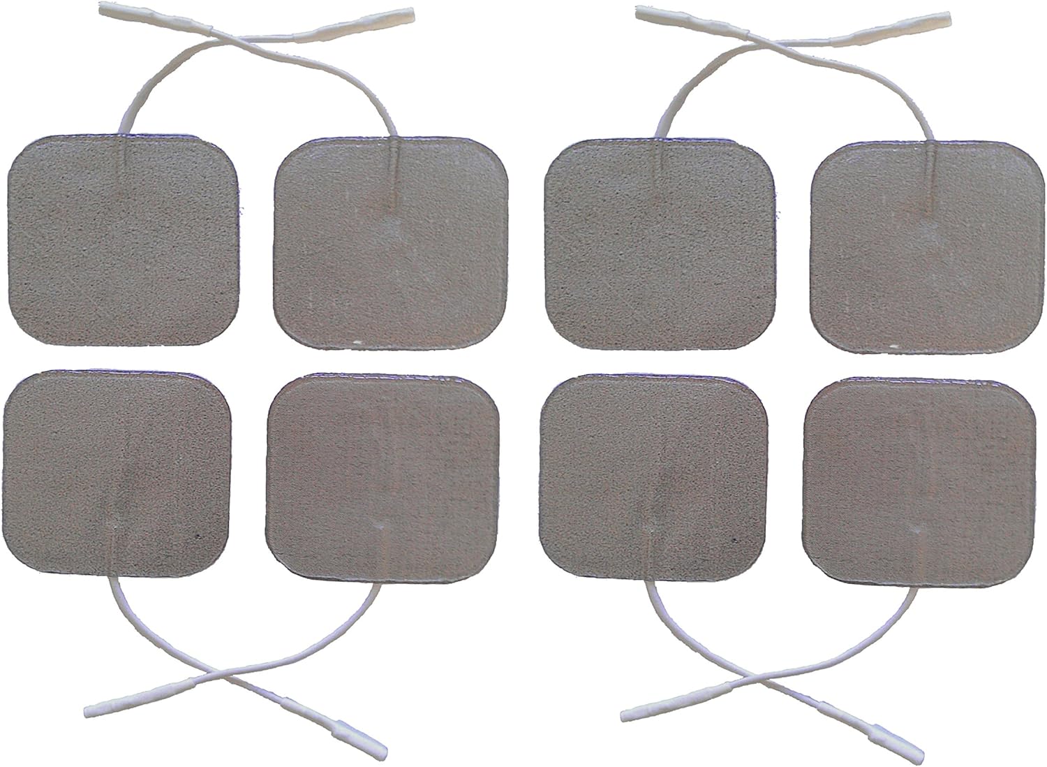 Tens Electrode Pads Superior Self-Adhesive Silver Plated High Conductivity Pads (8 Pcs) Compatible With Neurotrac, Tenscare, Elle, Lloyds, Auvon Tens Machines