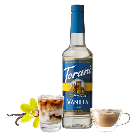 Torani Sugar Free Syrup, Vanilla, 25.4 Ounce (Pack Of 4)