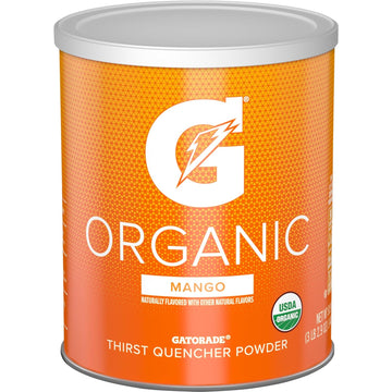 Gatorade G Essntl Organic Thirst Quencher Powder, Mango, 50.9Oz Canister (Pack Of 3)