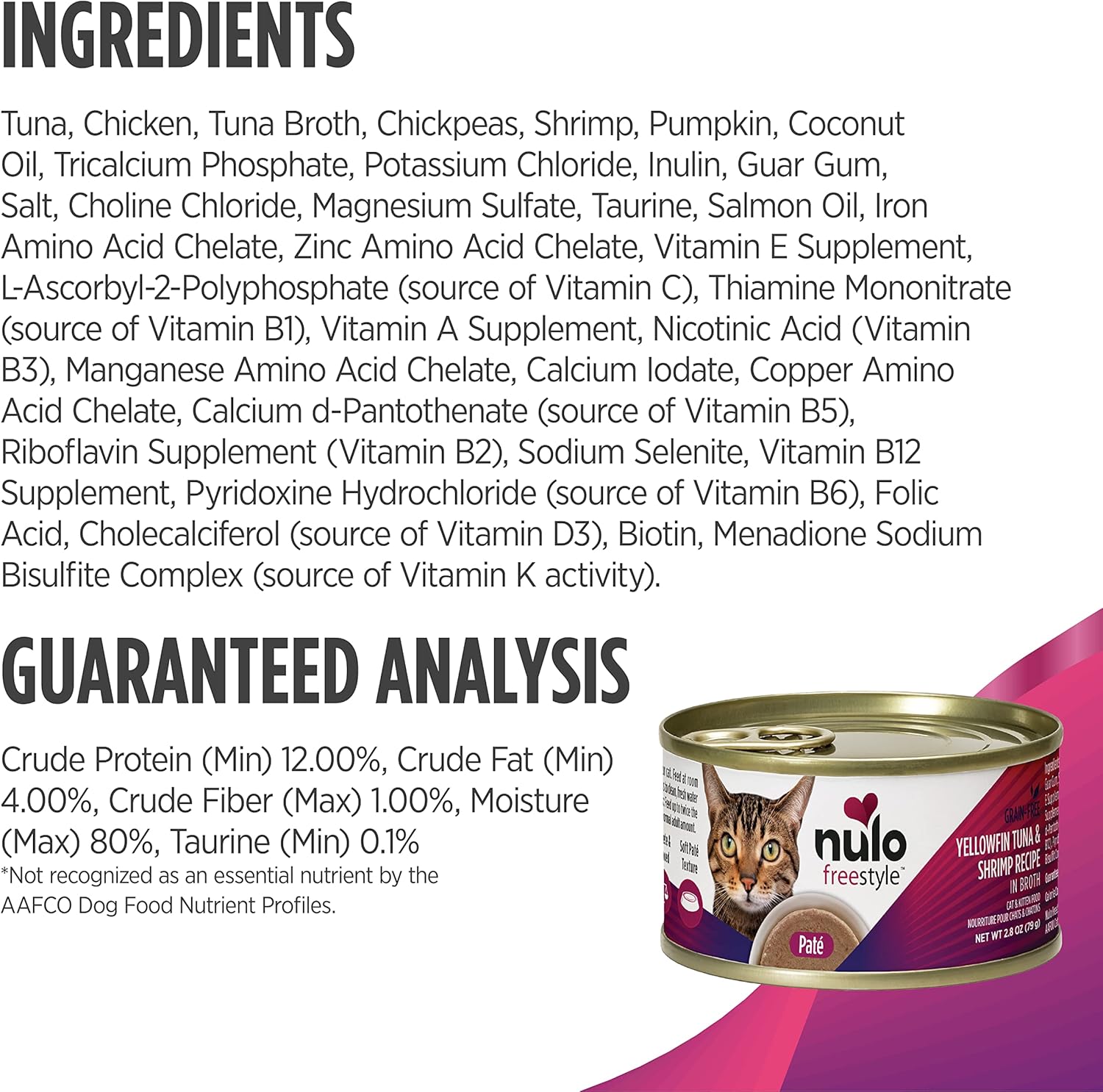 Nulo Freestyle Cat & Kitten Wet Pate Canned Cat Food,Premium All Natural Grain-Free, with 5 High Animal-Based Proteins and Vitamins to Support a Healthy Immune System and Lifestyle 2.8 oz (Pack of 12) : Pet Supplies