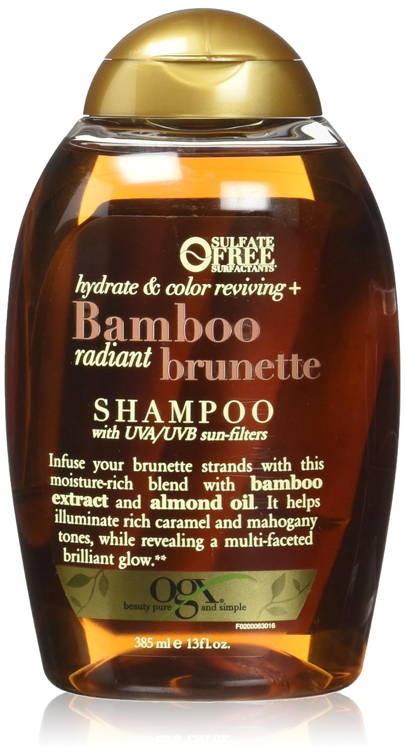 Ogx Hydrate & Tone Reviving + Bamboo Radiant Brunette Shampoo, 13 Ounce