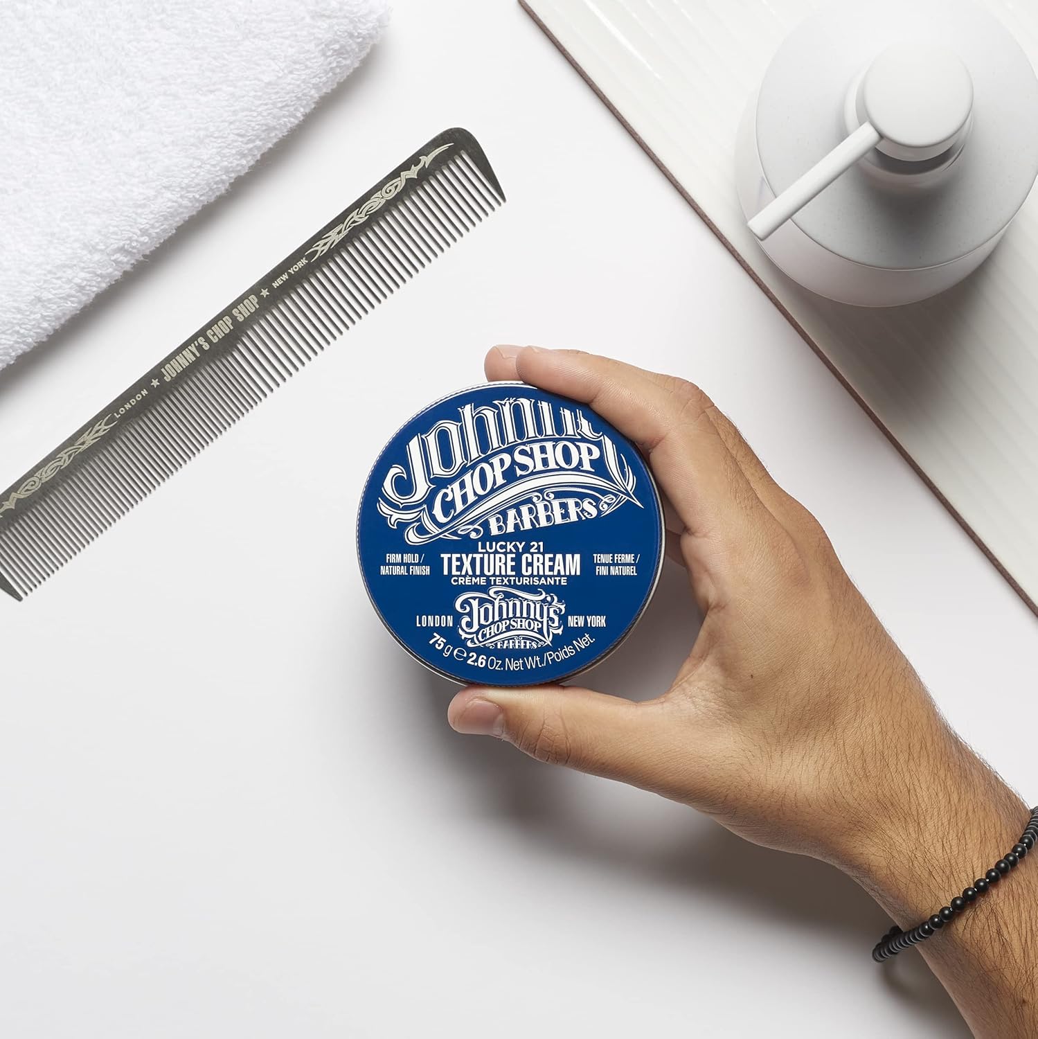 Johnny's Chop Shop - Lucky 21 Texturising Cream, Firm Hold Hair Styler (75g) : Amazon.co.uk: Beauty
