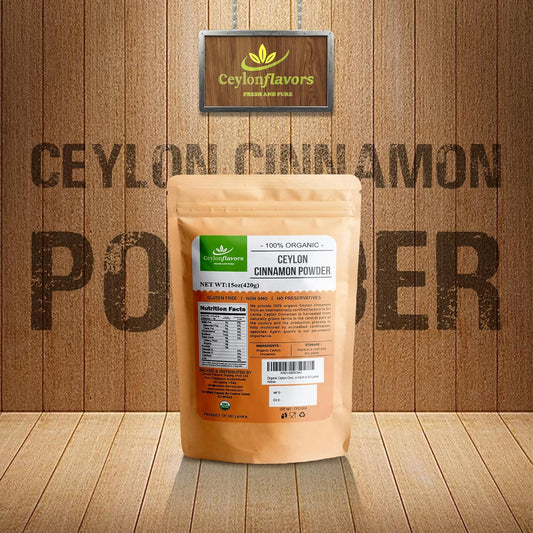 Organic Ceylon Cinnamon Powder, 15 Oz, True Cinnamon, Premium Grade, Harvested & Packed From A Usda Certified Organic Farm In Sri Lanka