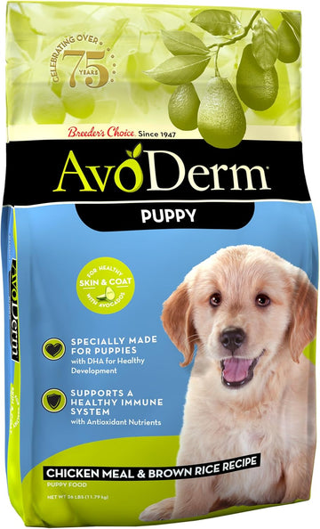 Avoderm Puppy Dry Dog Food, Dha For Brain & Eye Development, Chicken & Brown Rice Formula, 26Lb Bag