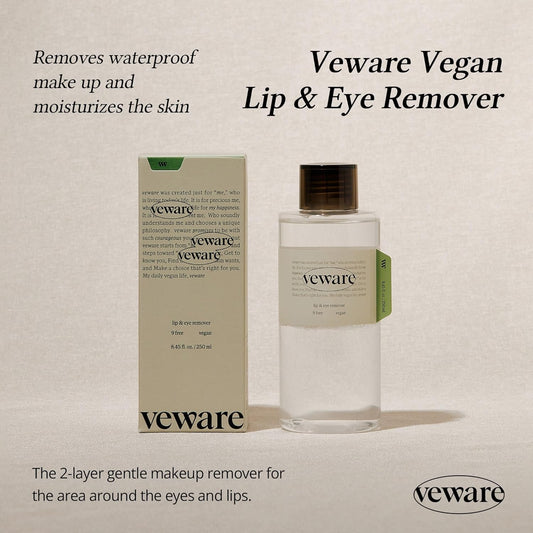 Vegan Lip & Eye Remover 250Ml 8.45 Fl.Oz. 100% Vegan Formula For Waterproof Makeup (Lip And Eye Makeup Remover 250Ml 8.45 Fl.Oz.), Make Up Remover