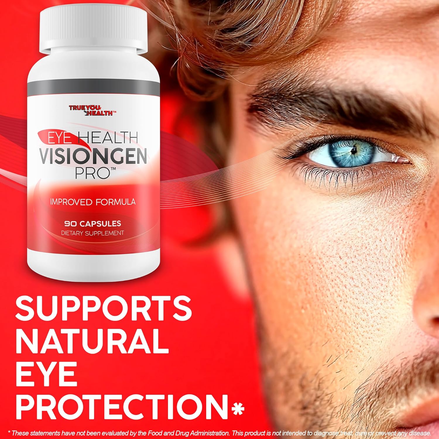 Eye Health Visiongen Pro - Improved Formula - Our Best Lutein Supplements For Eyes - Natural Vision Pills For Eyes - Our Best Eye Pills For Vision Support - Vision Vitamin D3 & K2 Capsules Sight Pills : Health & Household