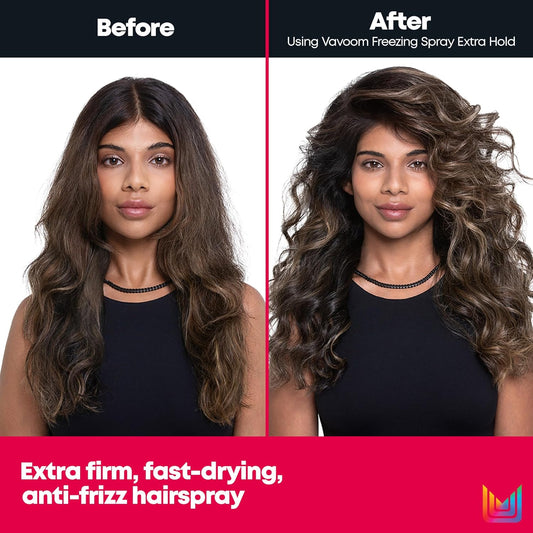 Matrix Vavoom Extra Hold Freezing Spray | Volumizing & Texturizing Hairspray | Extra Firm Hold | Anti-Frizz & Anti-Humidity | Hair Styling Product | For All Hair Types | 15 Oz