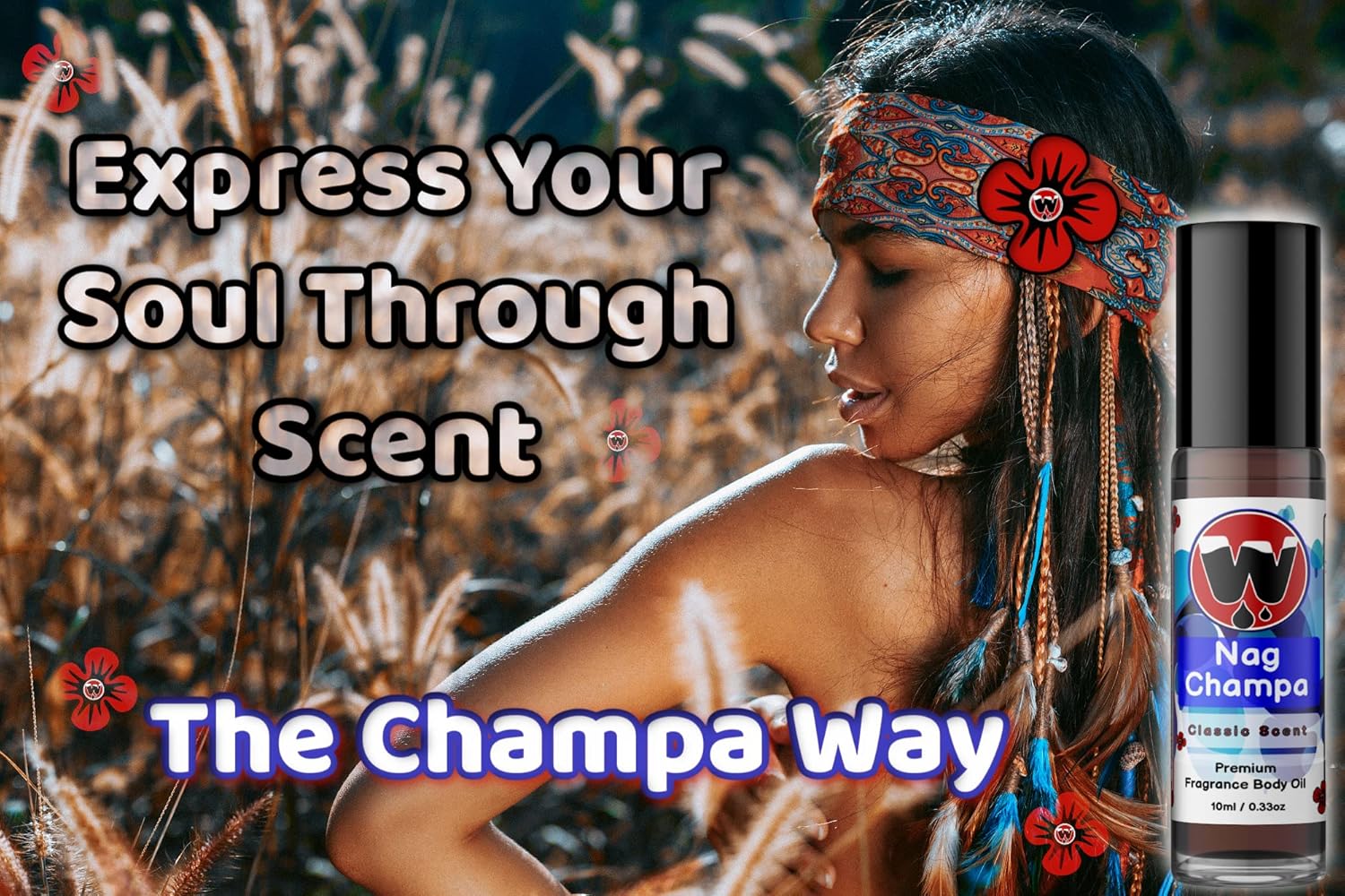 Wagsmarket - Nag Champa Perfume Oil, From 0.33Oz Roll On To 4Oz Glass Bottle (1Oz Roll-On) : Beauty & Personal Care