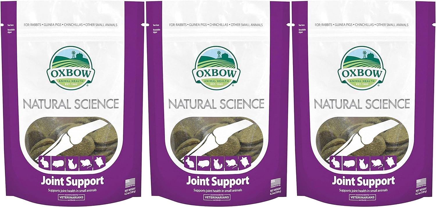 Oxbow Animal Health Natural Science Joint Support Wafers for Small Pets, 4.2 Ounces, Made in The USA (3 Pack)