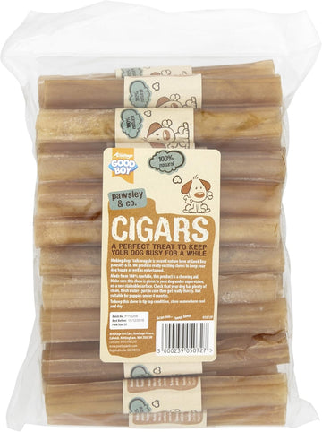 Good Boy - Rawhide Cigars - Dog Chews - Made From 100 Percent Natural Hide - Pack Of 25 - Dog Treats Natural