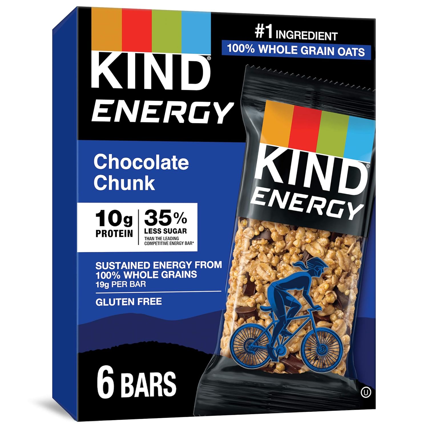 Kind Energy Bars, Chocolate Chunk, Healthy Snacks, Gluten Free, 30 Count