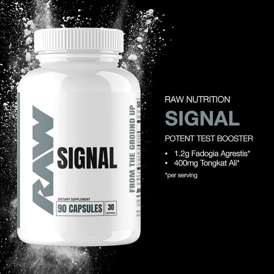 Raw Signal Fadogia Agrestis & Tongkat Ali Supplement, 90 Capsules - Tongkat Ali For Men With (Longjack Root Extract) & Fadogia Agrestis - Maximize & Boost Male Performance