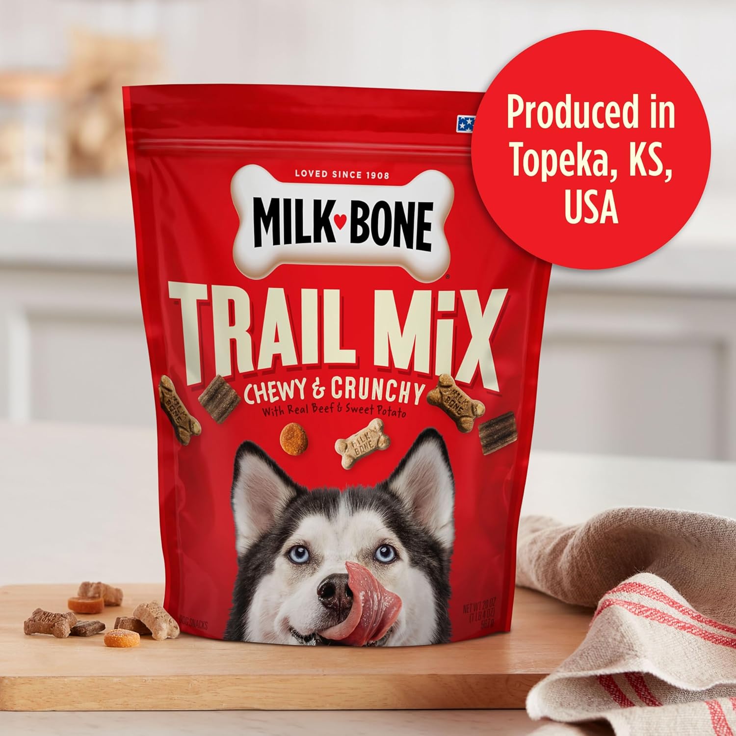 Milk-Bone Trail Mix Chewy & Crunchy Dog Treats, Real Beef & Sweet Potato, 20 Ounce : Pet Snack Treats : Pet Supplies