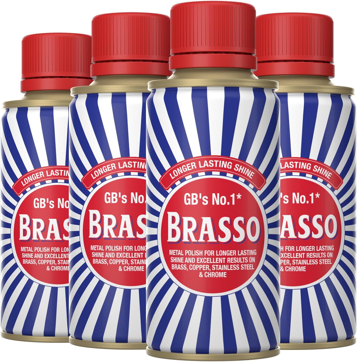 Brasso Metal Polish - Gorgeous Gloss With Radiant Shine And Dazzling Effect, Long-Lasting Shine 17Ml (Box Of 4)