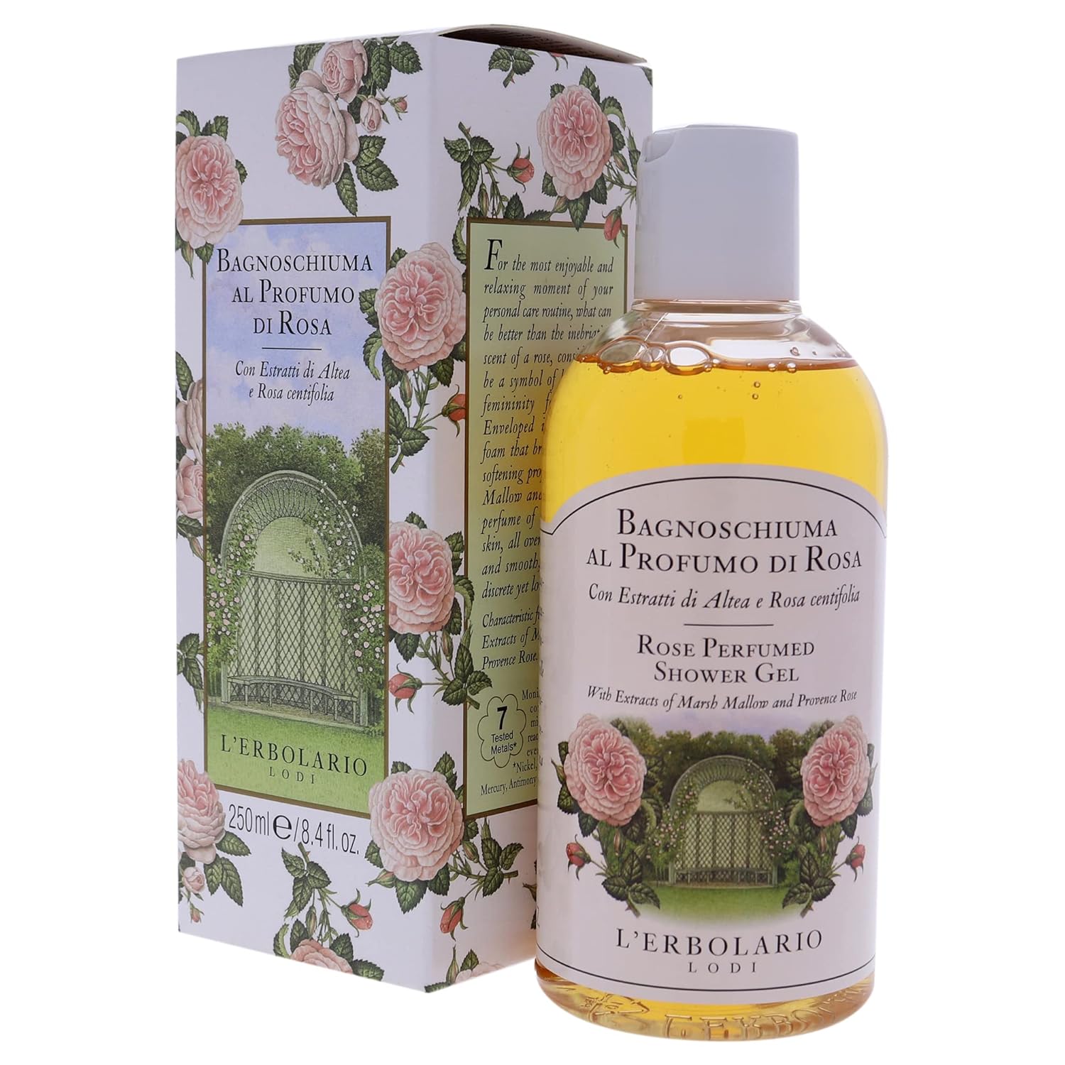 L'Erbolario Perfumed Shower Gel – Soothing Body Soap With Marsh Mallow – Protecting And Toning Body Wash With Amber Floral Fragrance - Rose - 8.4 Oz : Bath Soaps : Beauty & Personal Care