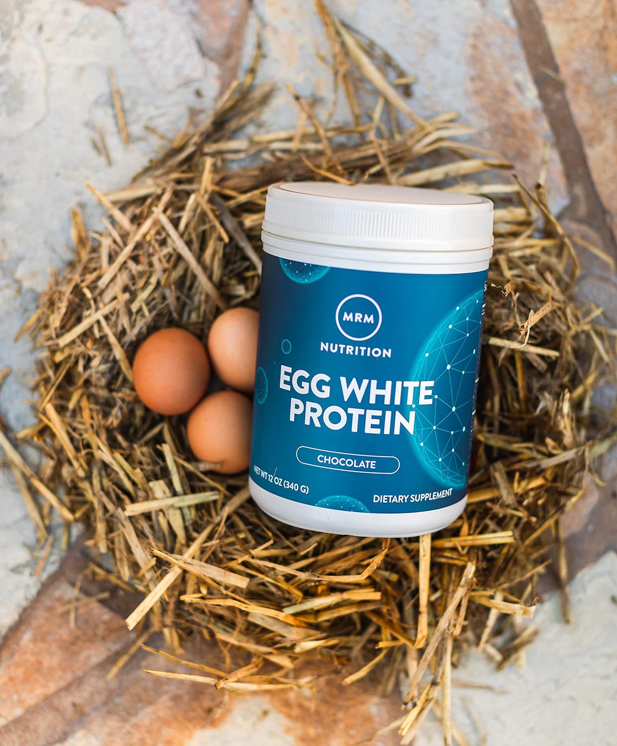 MRM Nutrition Egg White Protein | Chocolate Flavored | 23g Fat-Free Pr