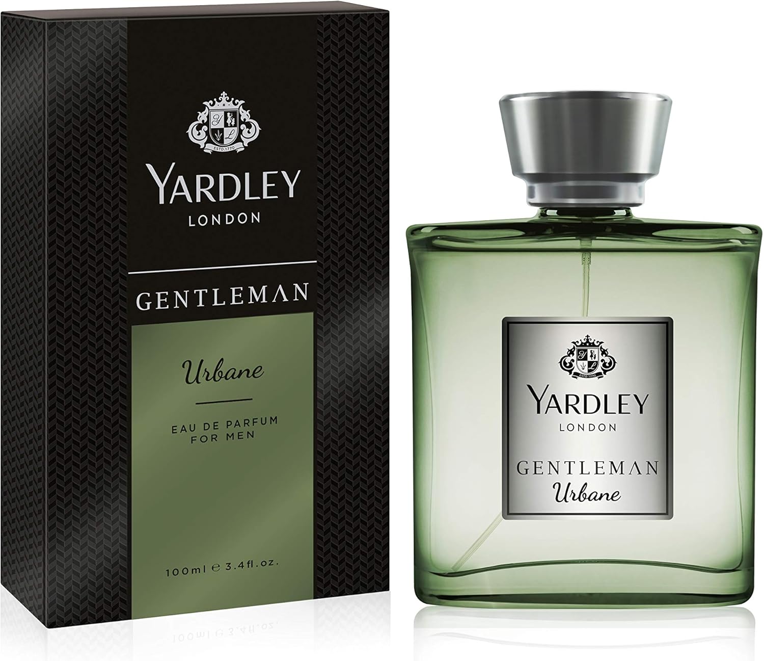 Yardley London Gentleman Urbane Eau De Parfum, Mens Fragrance With Floral Top Notes Of Bergamot And Lavender And Thyme And Tarragon Undertones 100Ml