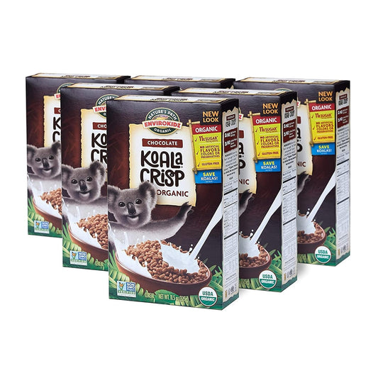 EnviroKidz Koala Crisp Organic Chocolate Cereal,11.5 Ounce (Pack of 6),Gluten Free,Non-GMO,Fair Trade,EnviroKidz by Nature's Path