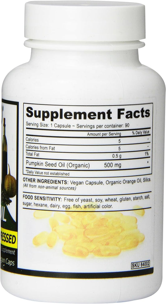 Deva Nutrition Vegan Pumpkin Seed Oil Capsules, 90 Count