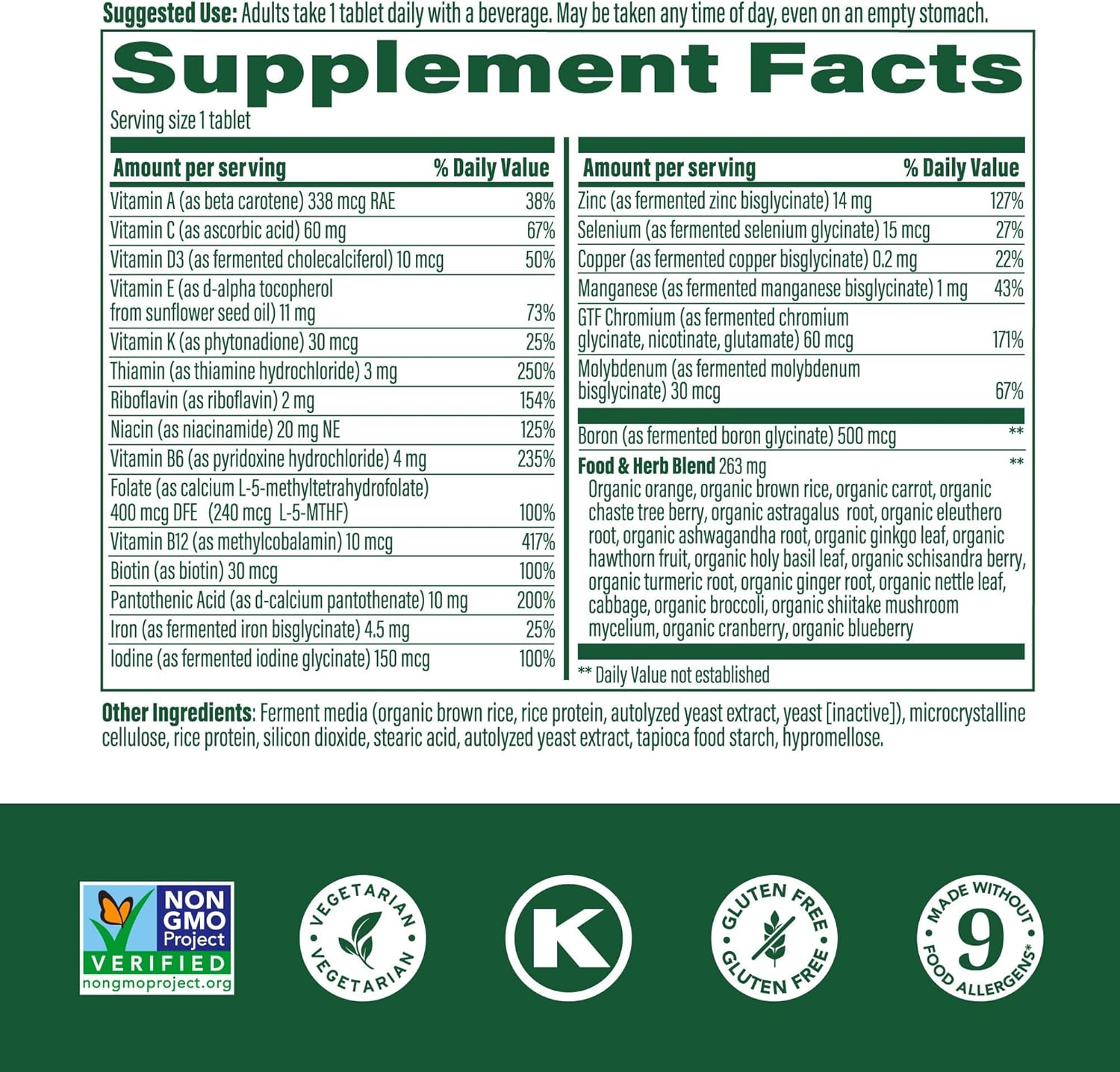 Megafood Women'S 40+ One Daily Multivitamin For Women - With Vitamin B12, B6, C, D, Zinc & Iron – Plus Real Food - Immune Support - Bone Health - Non-Gmo - Vegetarian - 30 Tabs : Health & Household