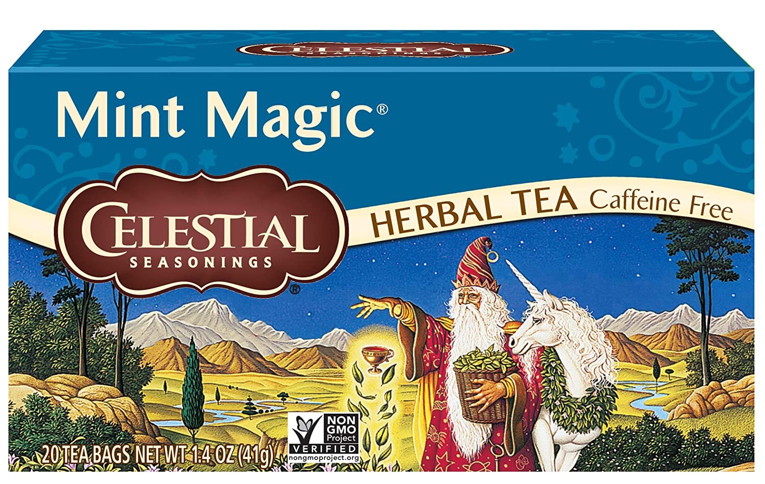 Celestial Seasonings Herbal Tea, Mint Magic,Caffeine Free, 20 Tea Bags (Pack Of 6)