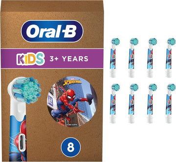 Oral-B Pro Kids Toothbrush Heads Featuring Spiderman, Pack Of 8 Counts