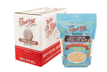 Bob's Red Mill Organic Quick Cooking Steel Cut Oats, 22-ounce (Pack of 4)