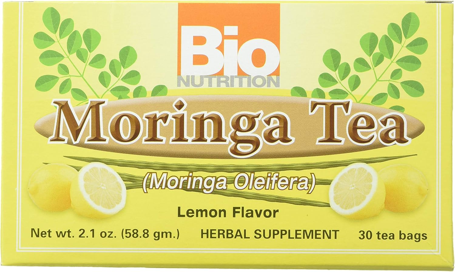 Bio Nutrition Lemon Moringa Tea Bags, 2.1 Ounce