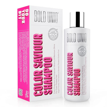 BOLD UNIQ Color Safe Shampoo – Anti-Fade Sulfate Free Shampoo for Color Treated Hair – Gently Cleanse & Protect Brunette & Red Colored Hair- Cruelty Free & Vegan 8 Fl.Oz