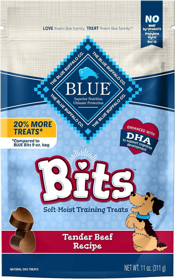 Blue Buffalo BLUE Bits Natural Soft-Moist Training Dog Treats, Beef Recipe 11-oz Bag