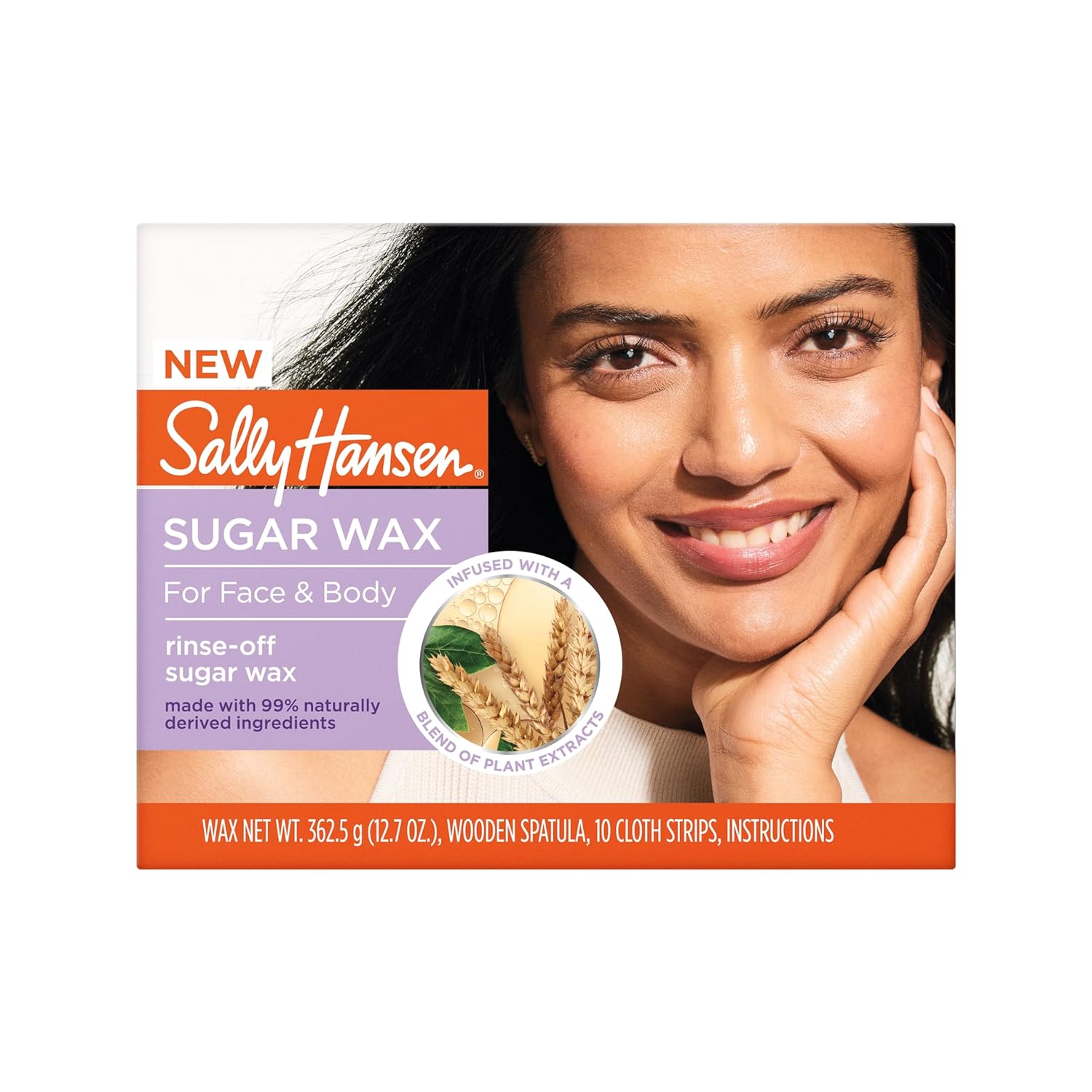 Sally Hansen Hair Remover Rise-Off Sugar Wax Kit For Face & Body