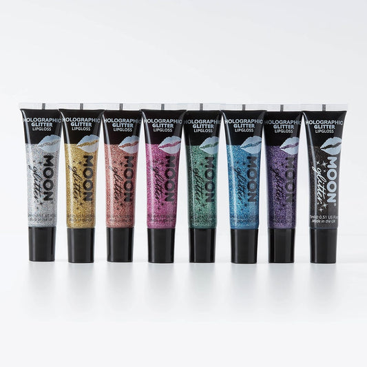 Moon Glitter – Holographic Glitter Lipgloss Lip Gloss - 15Ml (Set Of 5)