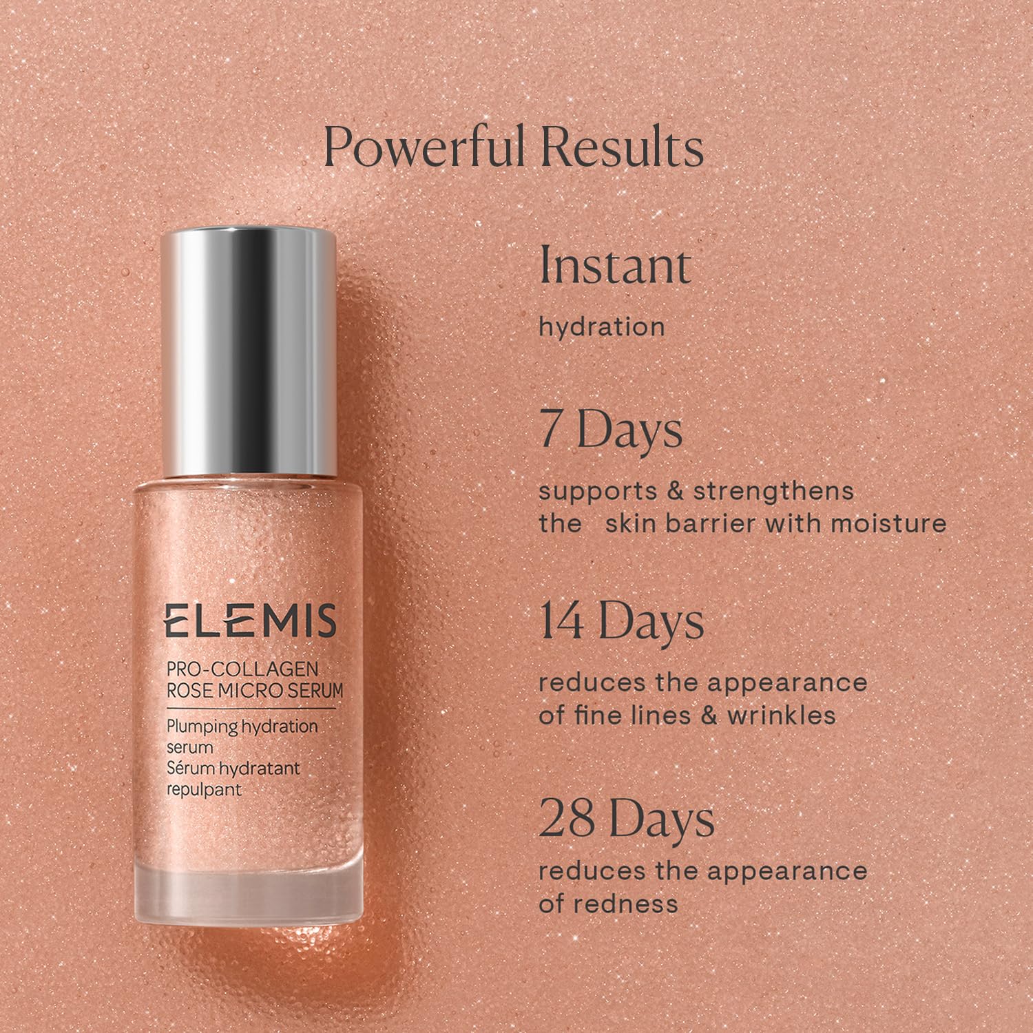 ELEMIS Pro-Collagen Rose Micro Serum | Hydration serum that plumps, soothes, and nourishes your skin while reducing fine lines & wrinkles. : Beauty & Personal Care