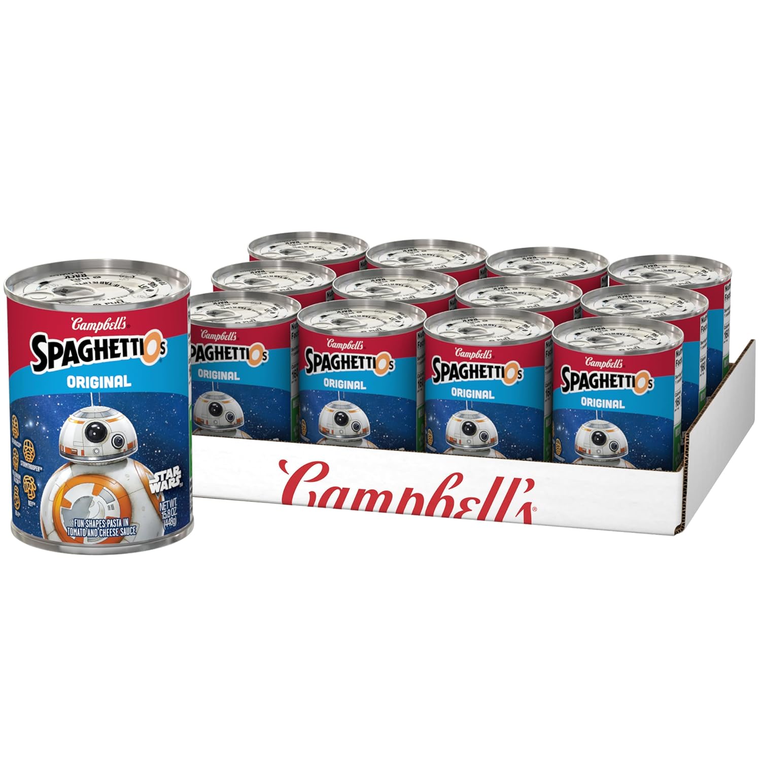SpaghettiOs Original Star Wars Shaped Canned Pasta, 15.8 oz Can (Pack of 12)