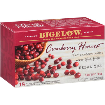 Bigelow Tea Cranberry Harvest Herb Tea 18 Ct Tea Bags