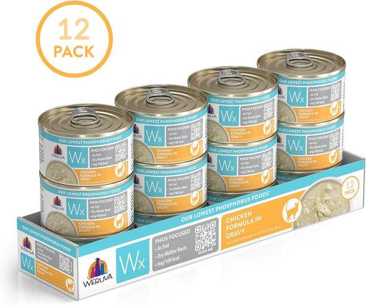 Weruva Wx Phos Focused, Chicken Formula In Gravy, 3Oz Can (Pack Of 12)