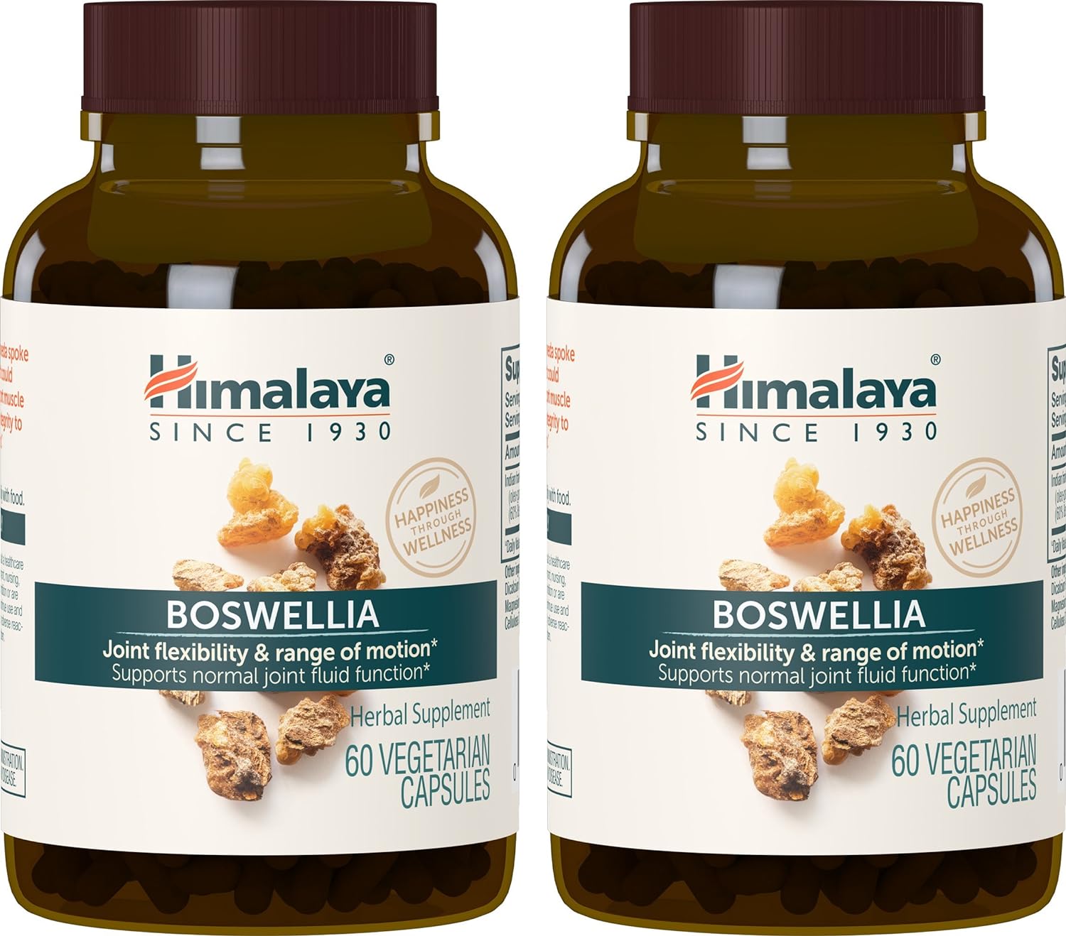 Himalaya Boswellia, Joint Support For Mobility And Flexibility, Promotes Tissue Preservation, 250 Mg, 60 Capsules, 1 Month Supply, 2 Pack