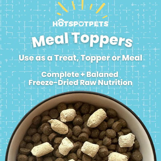 hotspot pets Freeze Dried Raw Chicken Meal Toppers for Dogs - Single Protein,All Natural, Grain-Free- Perfect for Training, Topper or Snack - Made in USA - (Chicken Meal Toppers) 1LB Bag