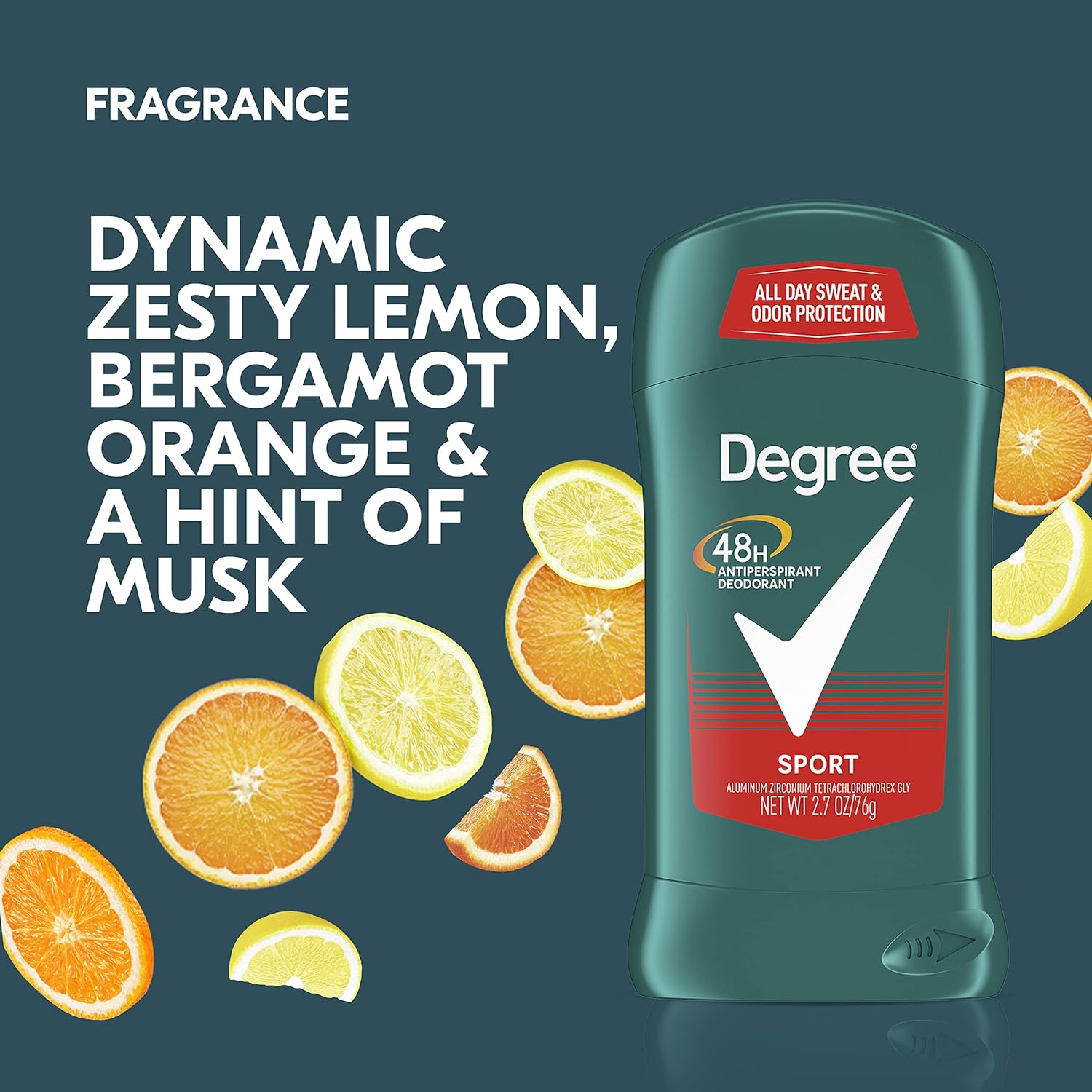 Degree Men Original Antiperspirant Deodorant for Men, Pack of 6, 48-Hour Sweat and Odor Protection, Sport 2.7 oz : Beauty & Personal Care