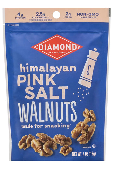 Diamond Of California Himalayan Pink Salt Walnuts, 4 Oz, 4 Pack