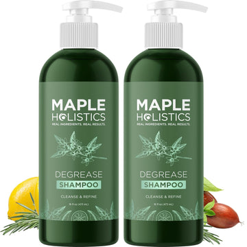 Clarifying Shampoo For Build Up And Oily Hair - Deep Cleansing Shampoo With Rosemary - Refreshing Lemon For Greasy Hair & Jojoba Oil For Scalp Cleanser - Anti Residue Shampoo For Healthy Scalp - 32 Oz
