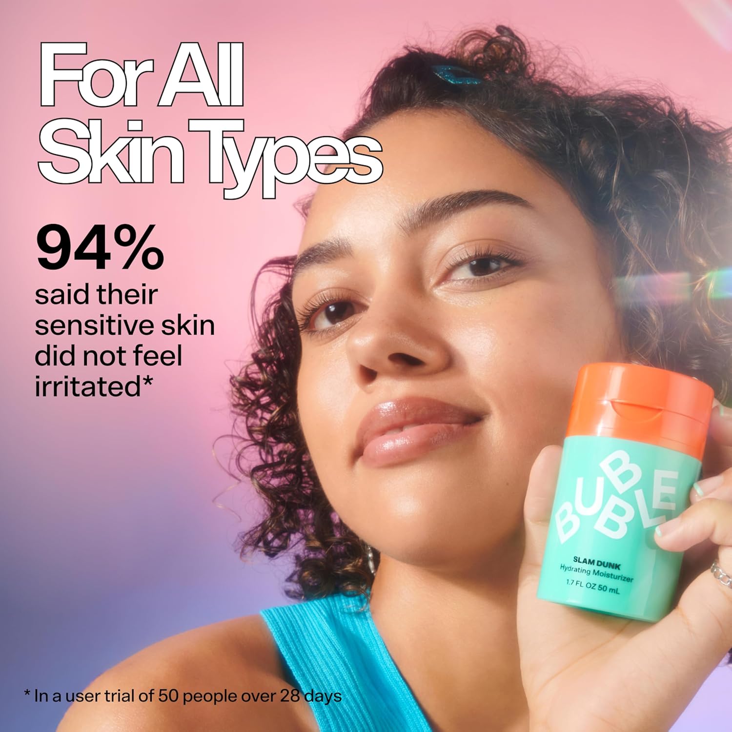 Bubble Skincare Slam Dunk Bundle - Hydrating Face Cream For Dry Skin Made With Vitamin E + Aloe Vera Juice For A Glowing Complexion - Skin Care With Blue Light Protection (50Ml + 10Ml, 2 Count) : Beauty & Personal Care