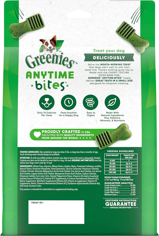 Greenies Anytime Bites Dog Treats, Mint Flavor, 24 Oz. Bag