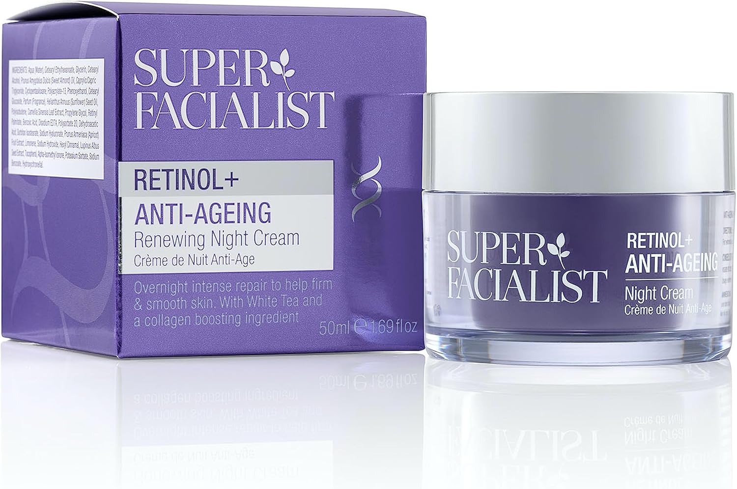 Super Facialist Womens Retinol + Anti Wrinkle & Anti Ageing Face Day Cream, Moisturises & Reduces Fine Lines 50Ml (Pack Of 2)